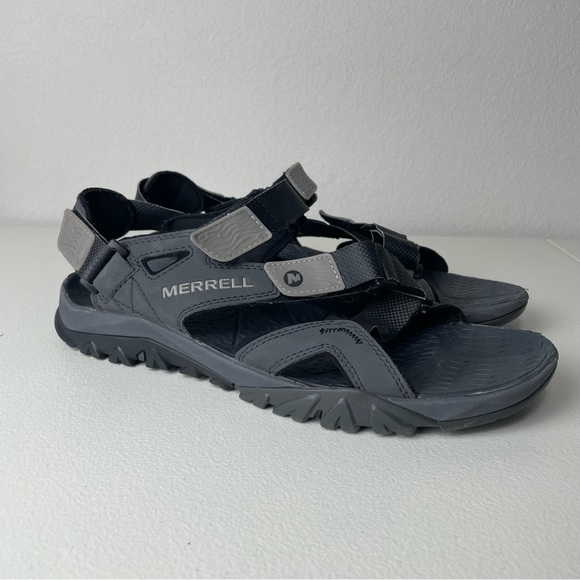 Merrell Shoes Merrell Mens Black Gray Tetrex Crest Strap Outdoor